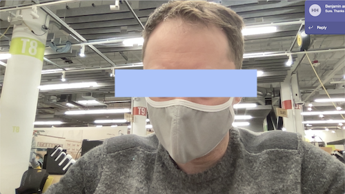 通過 Mac Catalyst 運行應用程式時,顯示 Mac 相機的完整相機寬度