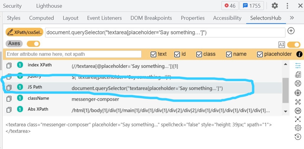 Selenium VBA 使用 JS 路徑將文本發送到 Web 元素
