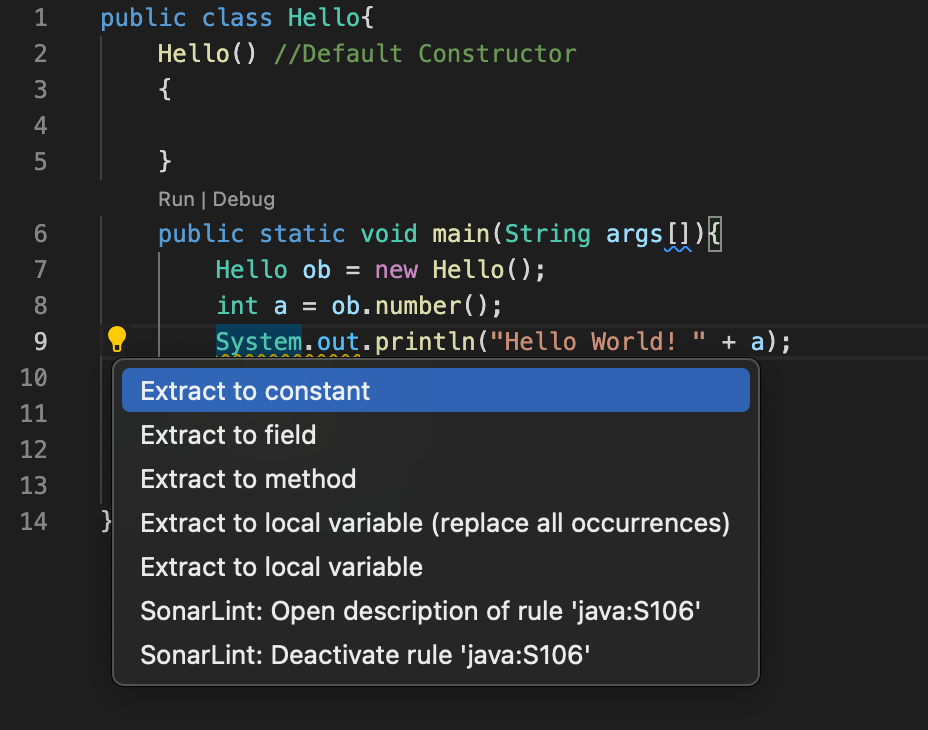 VSCode Java 中錯誤波形的含義