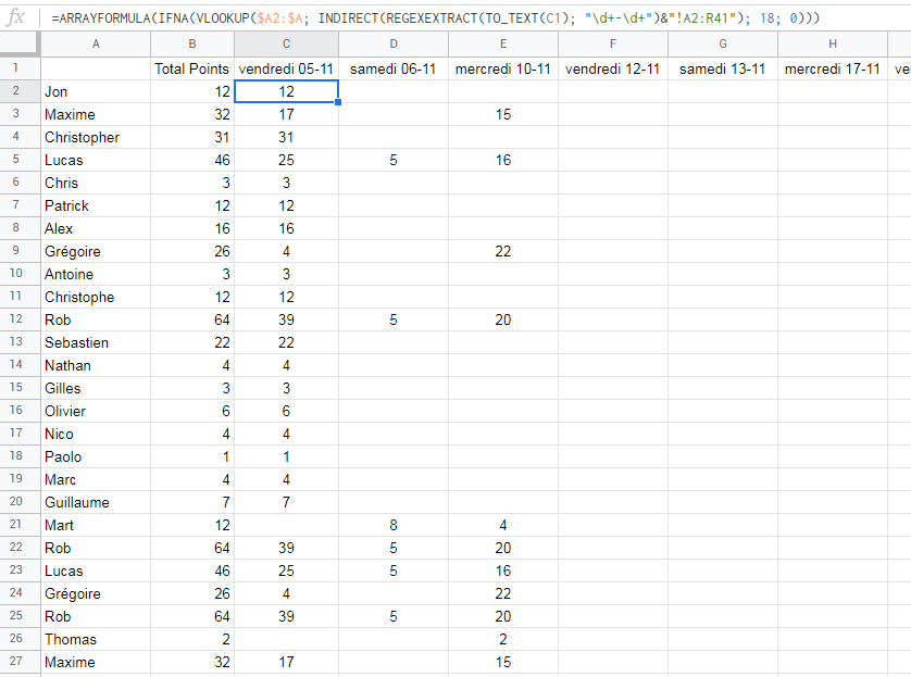 如何對 Google 表格中的每一行進行 Vlookup？