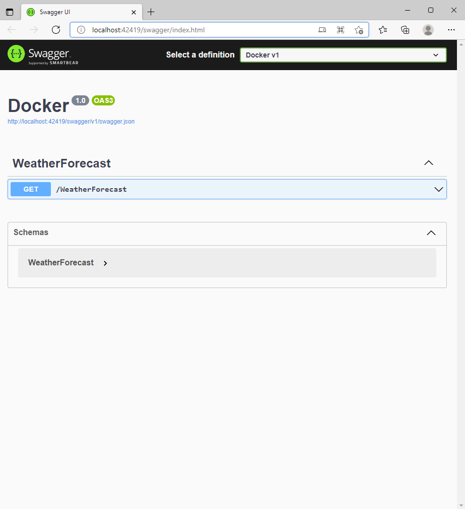使用 docker 瀏覽 .net6 中的 .net 應用程式導致問題