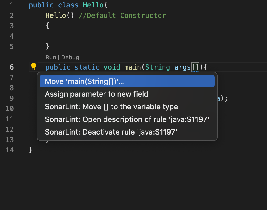 VSCode Java 中錯誤波形的含義