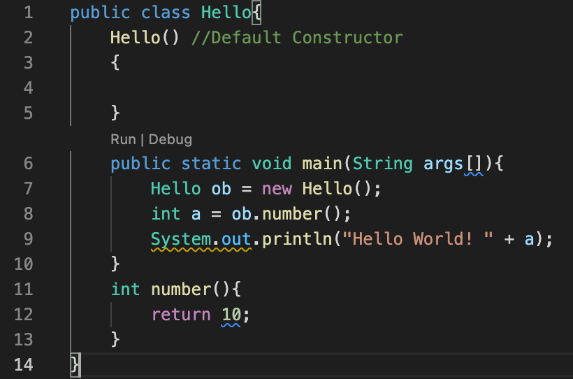 VSCode Java 中錯誤波形的含義