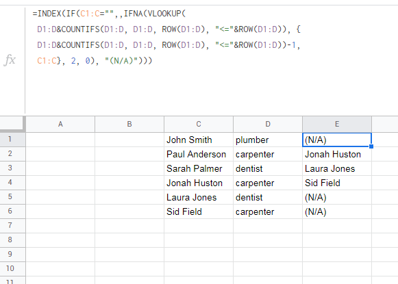 Google Sheets - 在陣列公式中找到第一個匹配項