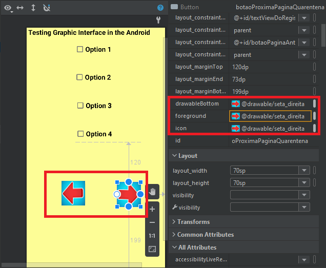 Android Studio 的相對布局中不顯示影像