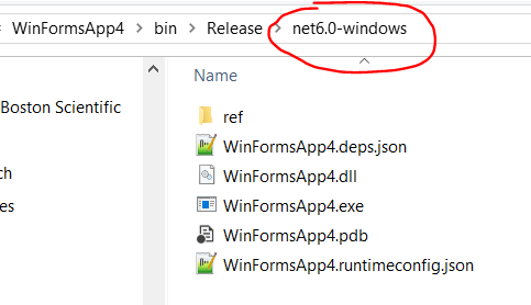 為什么會創建“net6.0-windows”子檔案夾？