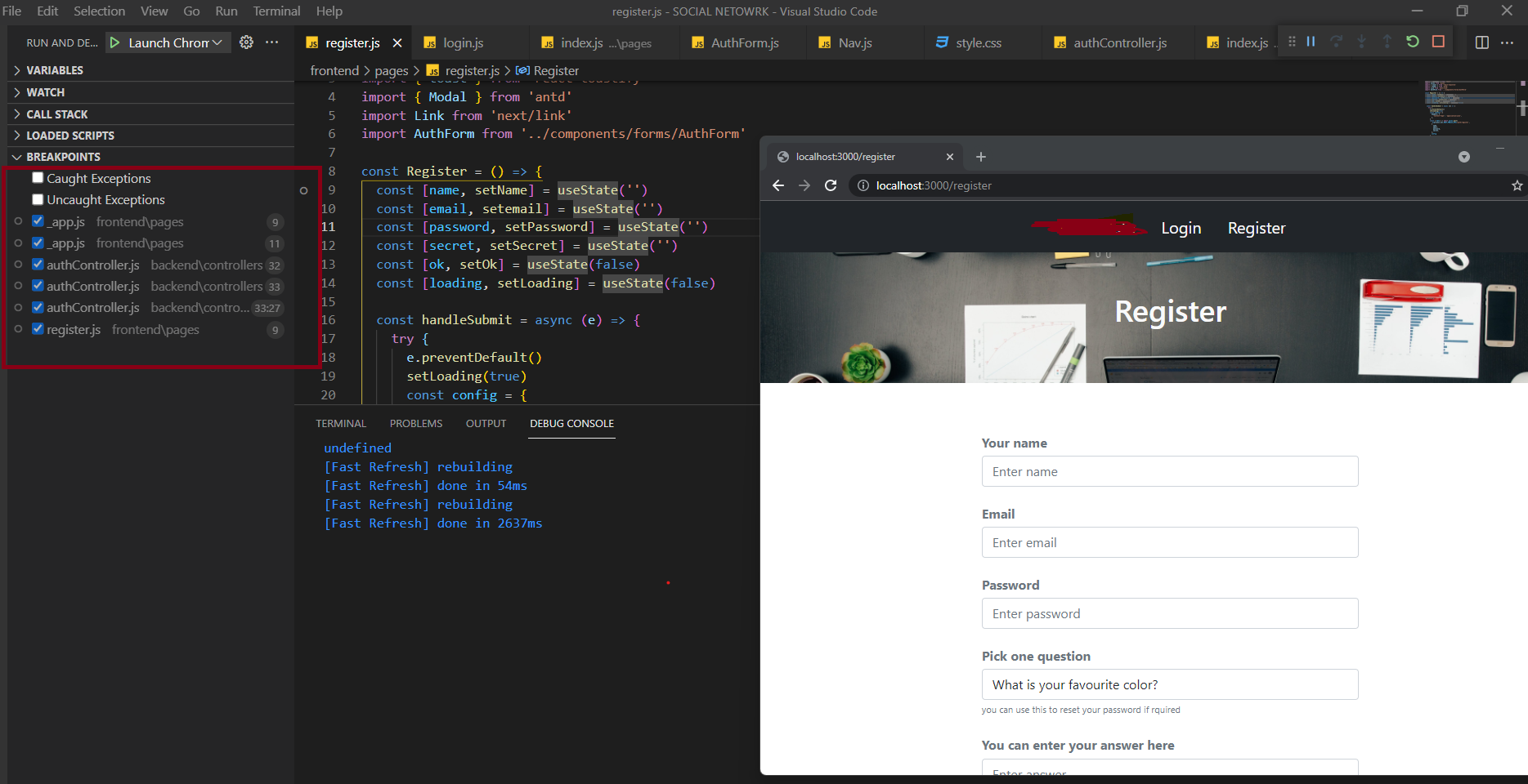 無法使用可視化代碼除錯 Next.js 應用程式