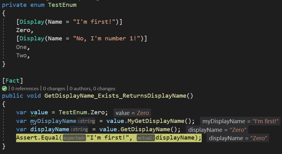 Microsoft.OpenApi.Extensions Enum.GetDisplayName() 不起作用，復制時作業正常