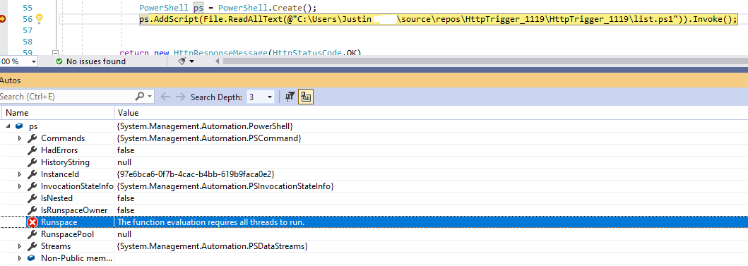 如何從 C# 檔案除錯“呼叫”Powershell (ps1)