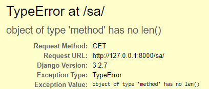 Django - TypeError：“方法”型別的物件沒有 len()