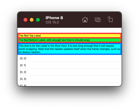 將自定義視圖添加到容器視圖的子視圖時，tableHeaderView 重疊單元格