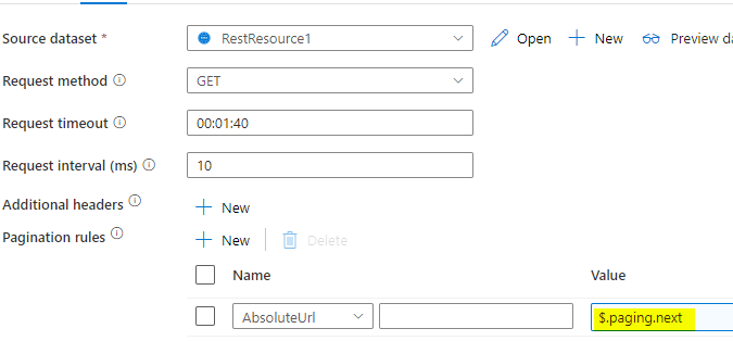 Azure 資料工廠 - REST API 呼叫分頁