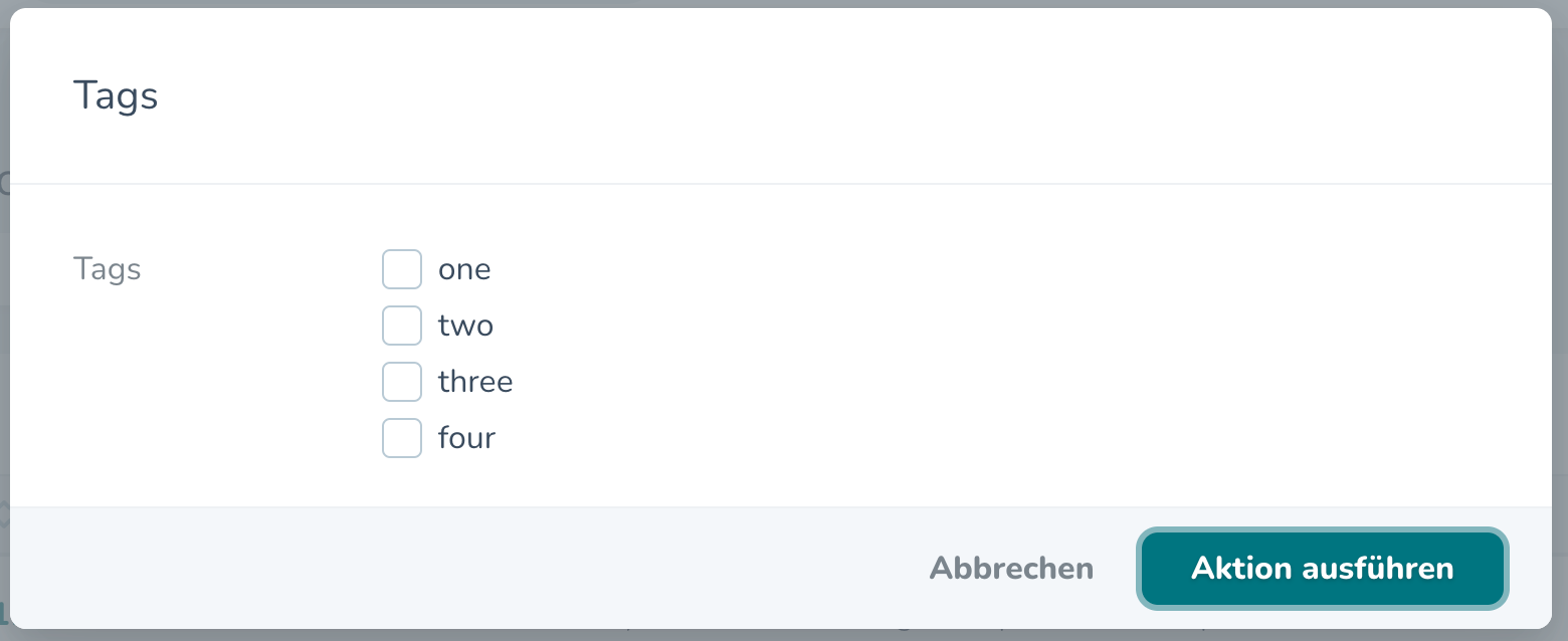 使用 BooleanGroup 選中/取消選中 Laravel Nova Action Modal 中的復選框