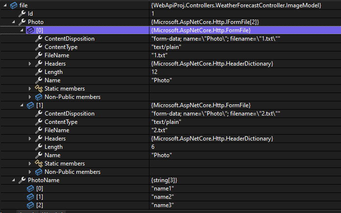 以 axios.post 形式接收 asp.net core web api 中的陣列