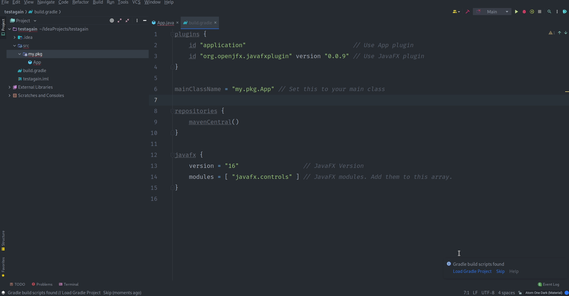 如何將 Gradle 添加到現有的 JavaFX 專案 (IntelliJ)