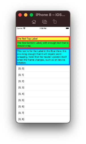 將自定義視圖添加到容器視圖的子視圖時，tableHeaderView 重疊單元格