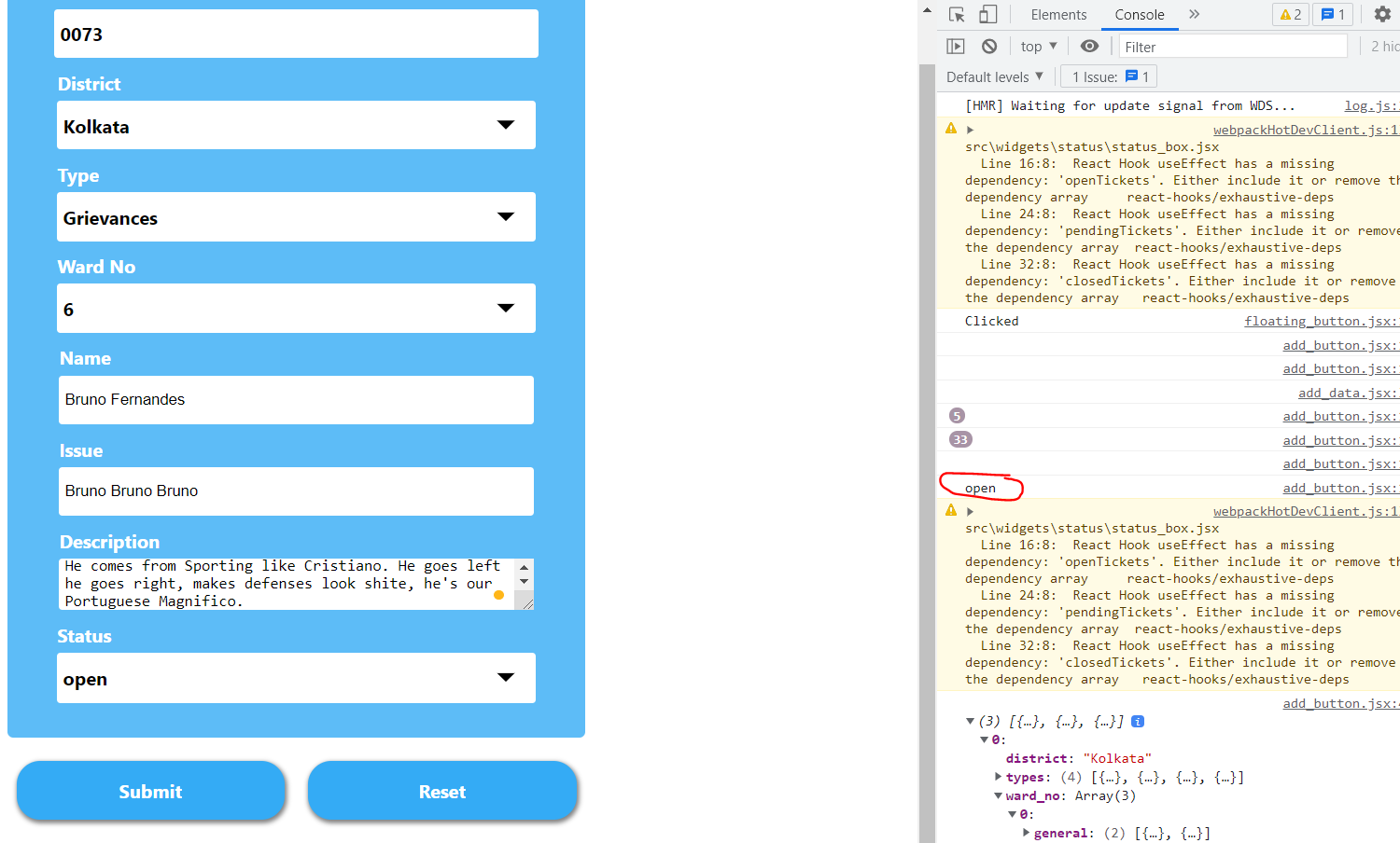 呈現特定 JSON 屬性的問題