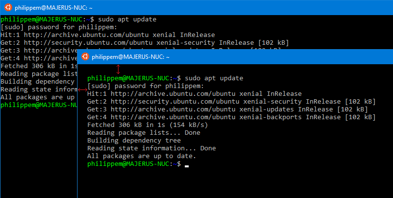 如何在 git bash 視窗中添加填充