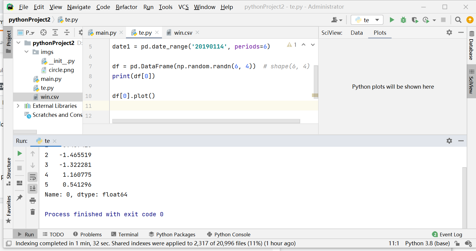 在我的 Pycharm 中，為什么 df.plot() 沒有出現在 PyCharm 中？
