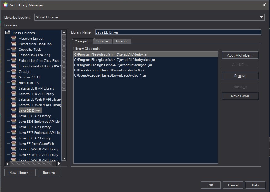 如何在 netbeans 12.4 中添加外部庫