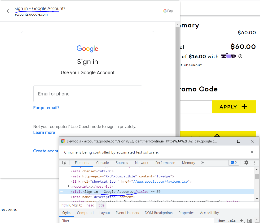 無法切換到 Google 登錄視窗 - Katalon