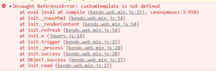 jQuery Kendo Grid 從模板呼叫函式