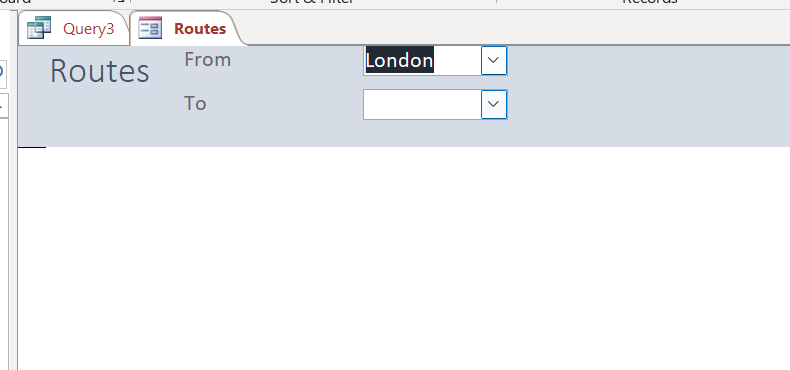 針對單個表的 MS Access 級聯組合框，然后存盤結果 ID