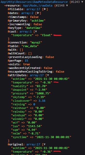 十進制在 Laravel 中轉換為字串，強制轉換不起作用