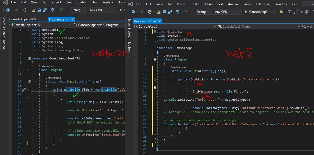 在 C# (NuGet) 中使用 Grib.Api