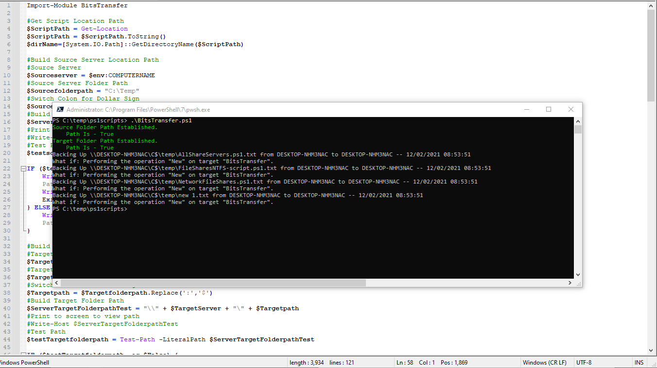 從本地備份 www 目錄到網路驅動器 powershell