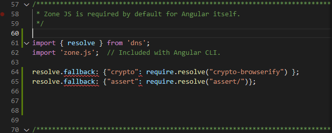 Angular polyfill.ts 檔案幫助。polyfill 代碼去哪里了？需要什么來處理它？