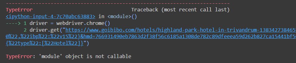 “模塊”物件不可呼叫錯誤，在 Google 協作中使用 webdriver 來抓取網站