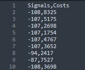 將串列垂直寫入 csv 檔案