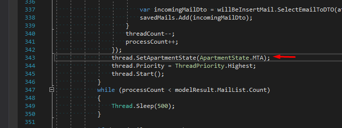 MultiThread，ApartmentState.MTA 點例外：System.PlatformNotSupportedException：此平臺不支持 COM Interop