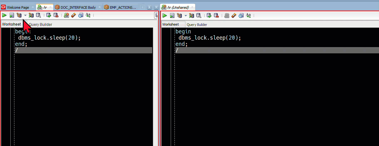 我可以插入到同一個表中但在 sql 開發人員的不同作業表中嗎？