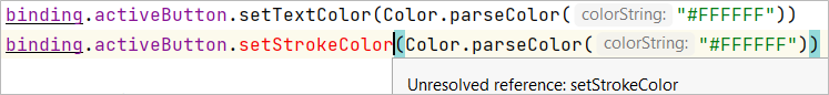 Android 材質按鈕不能使用 setStrokeColor 方法