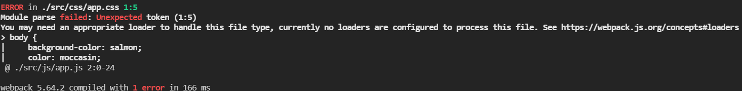 即使安裝了適當的加載器，Webpack 也無法識別 CSS 檔案