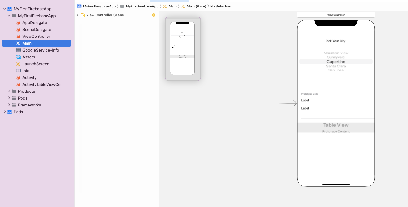 助理編輯器只打開 viewController 而不是另一個類