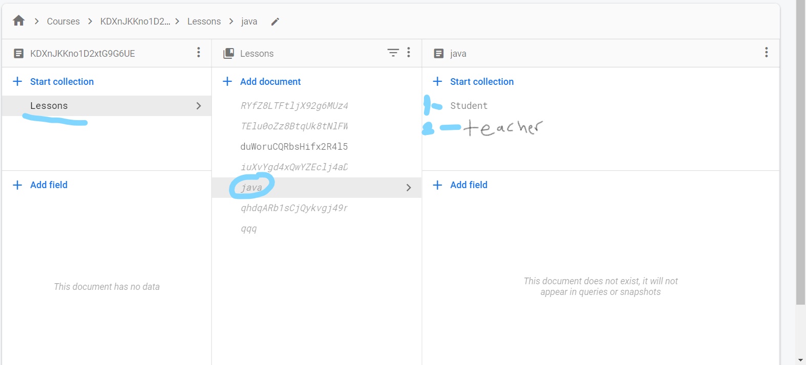 如何將兩個集合添加到 firestore 中的集合 android studio