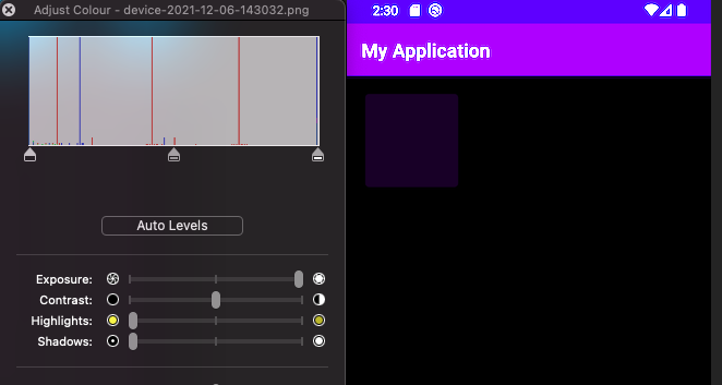 可檢查 cardview 的背景顏色正在應用 primaryColor 的 alpha