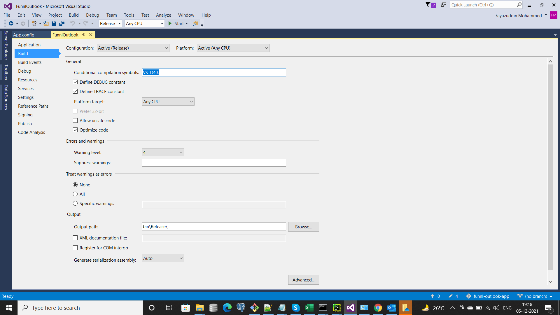 單擊一次部署 MS Outlook 插件獲取問題 System.BadImageFormatException