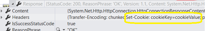 ASP.NET Core 2.1 MVC - 無法設定從 web api 回應接收的 cookie
