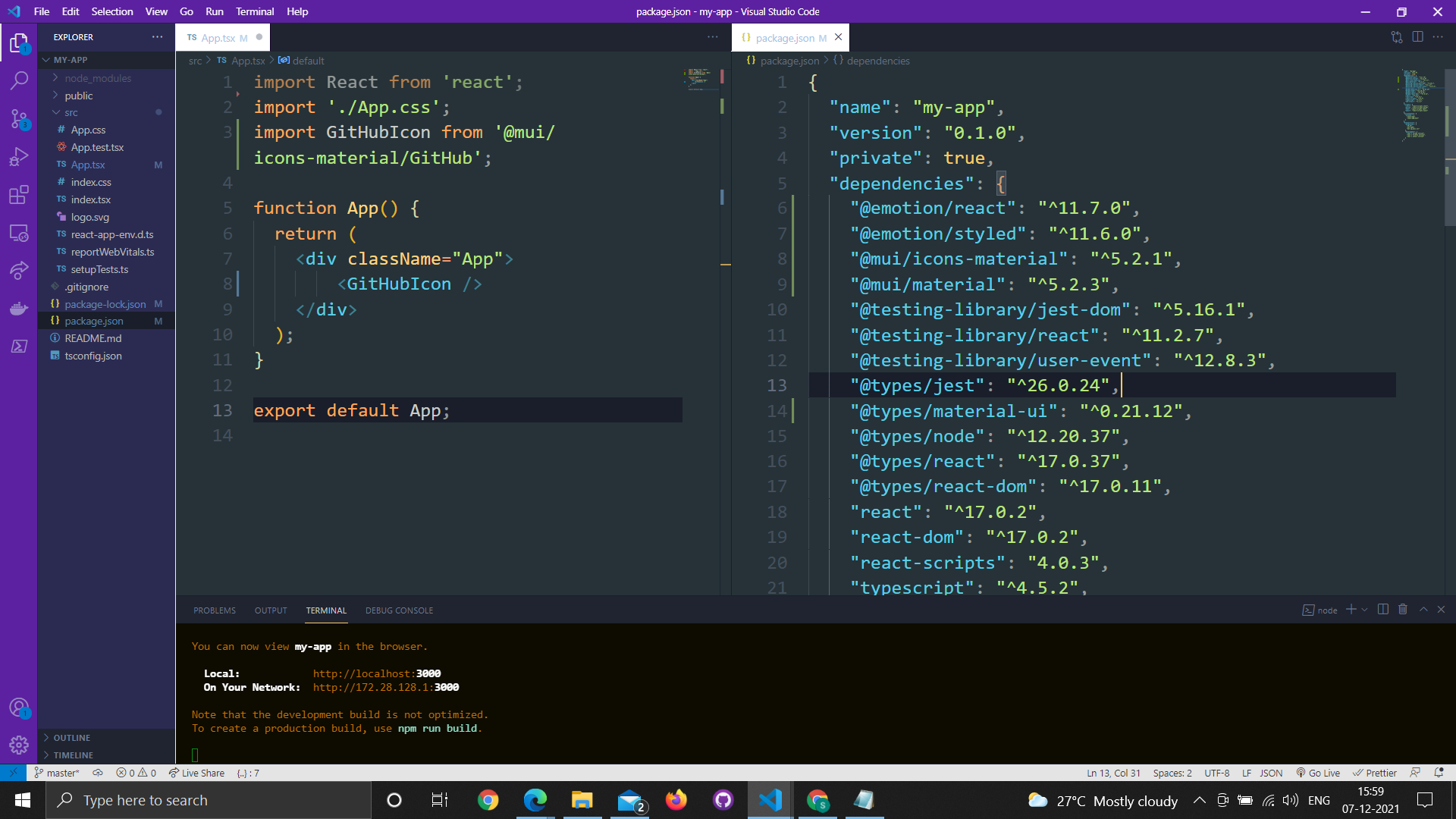 create-react-app MaterialUI 錯誤：無效的鉤子呼叫