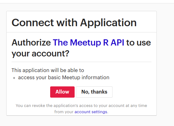 如何在r包meetupr中重新運行認證?