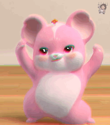 粉紅小卷鼠尬舞 GIF 動圖_粉紅_小卷_鼠尬_gif_動圖表情
