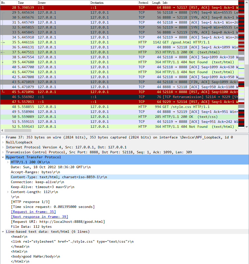 為什么在使用 http1.1 協議時 style.css 檔案不在同一個 TCP 連接中?