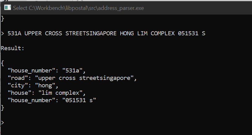 帶有重復鍵的 libpostal 輸出字串（dict），我需要將字串轉換為 Dict