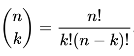 理解 C(n,2)= n(n?1) / 2 的左手符號