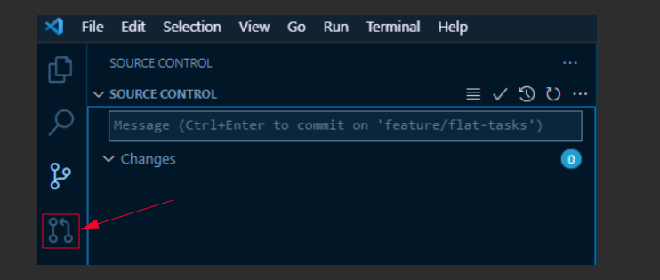 使用 VS Code UI 創建拉取請求