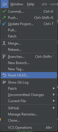 IntelliJ Gitlab 在不影響遠程分支的情況下在本地恢復到舊分支